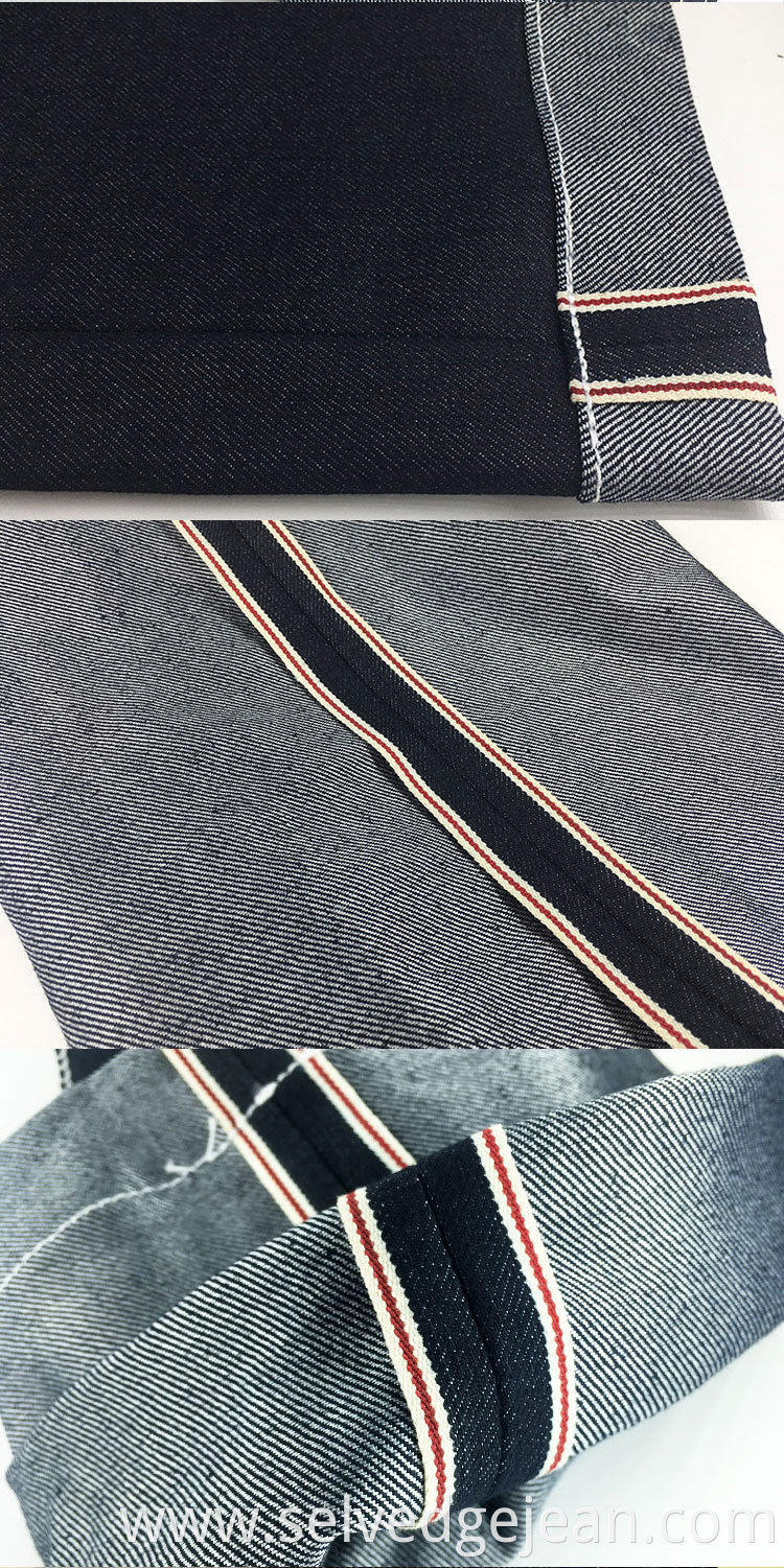 raw strech selvedge japan denim material fabric tela precio por metro for trucker jacket